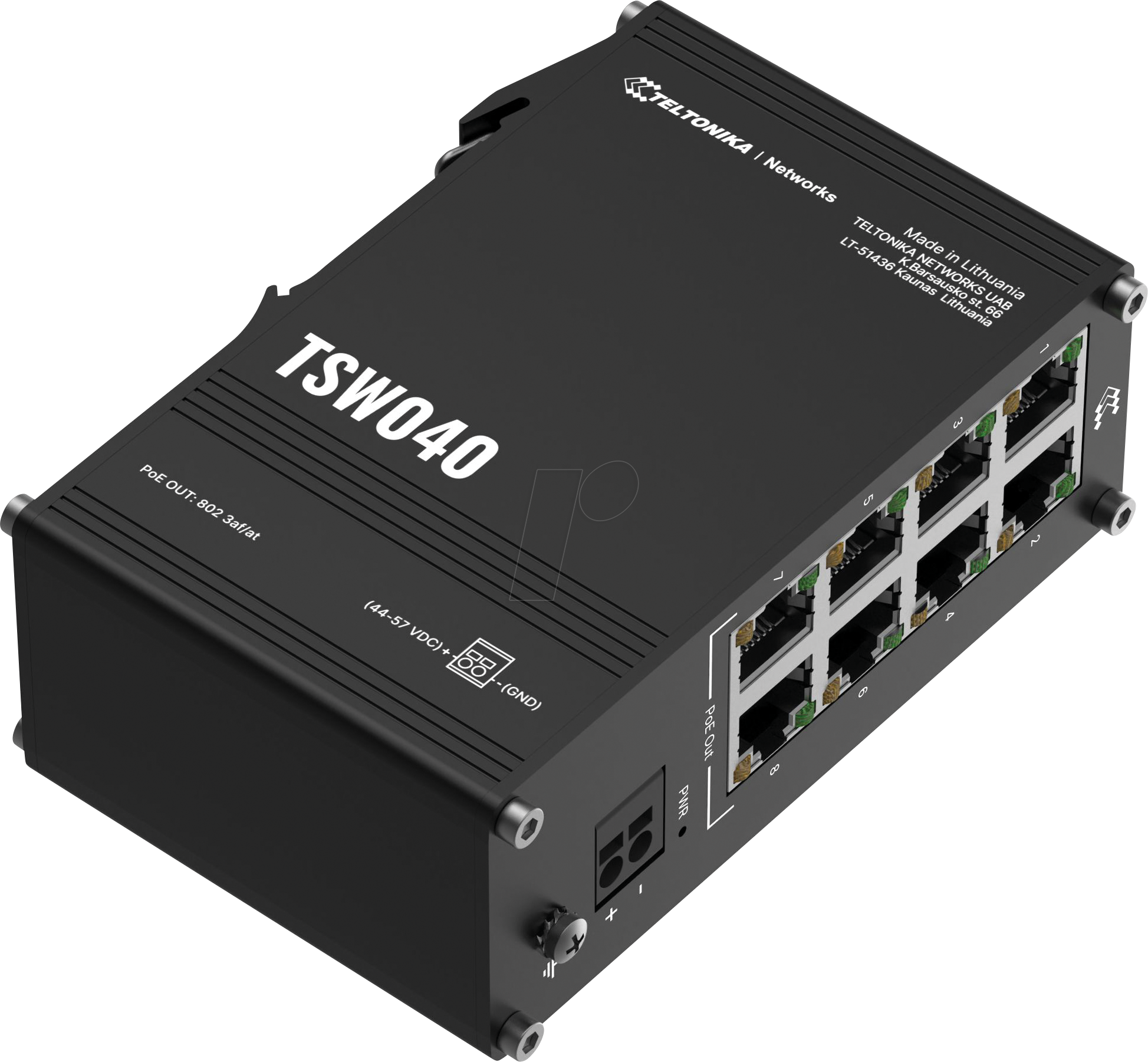 Thumbnail - TELTONIKA TSW040 - Switch, 8-Port, Fast Ethernet, PoE+
