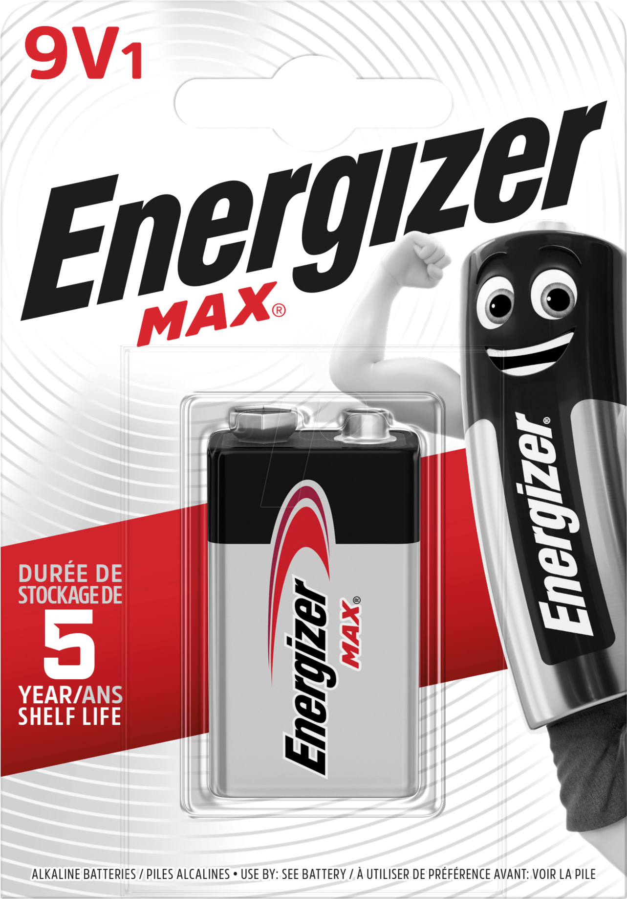 EN MAX 9V1 - MAX, Alkaline-Batterie, 9V, 1er-Pack