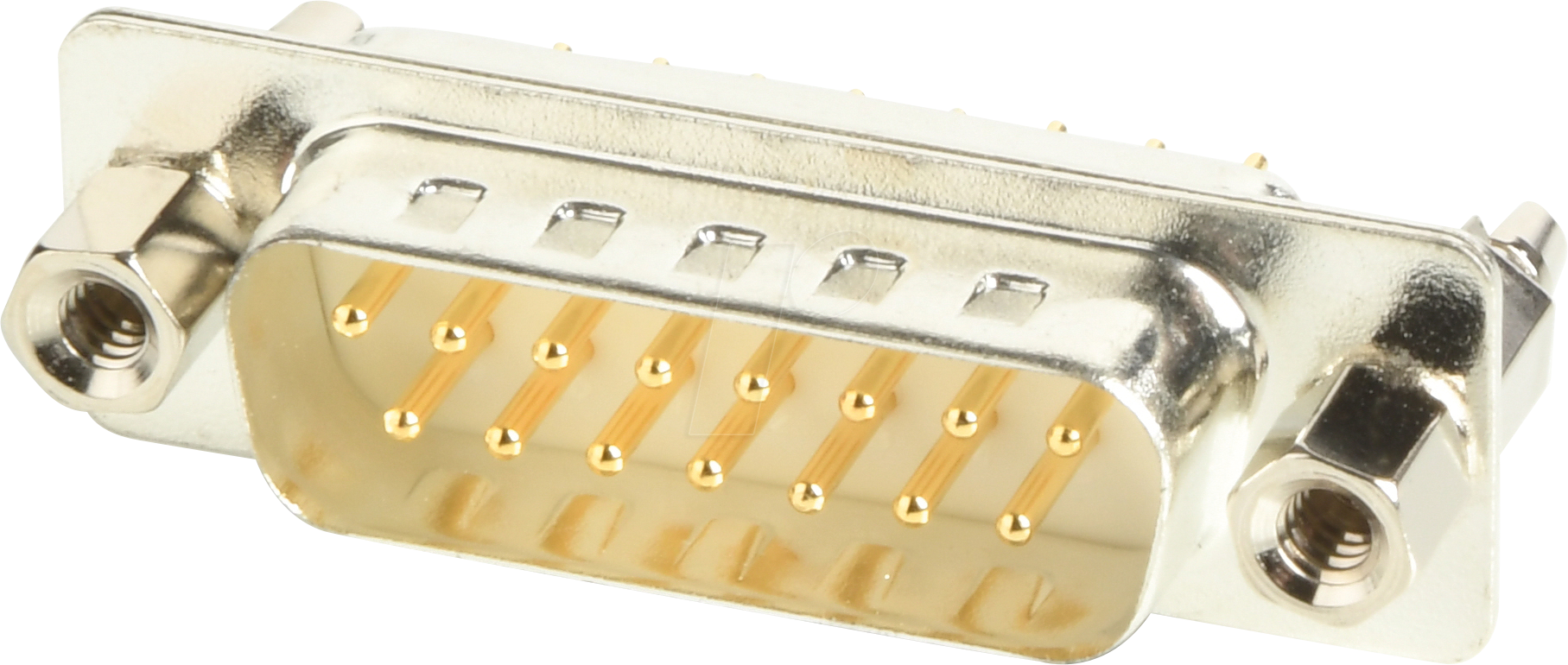 W+P 101-15-1-3-C - D-SUB Stecker, 15-polig, gedrehte Kontakte, vergoldet