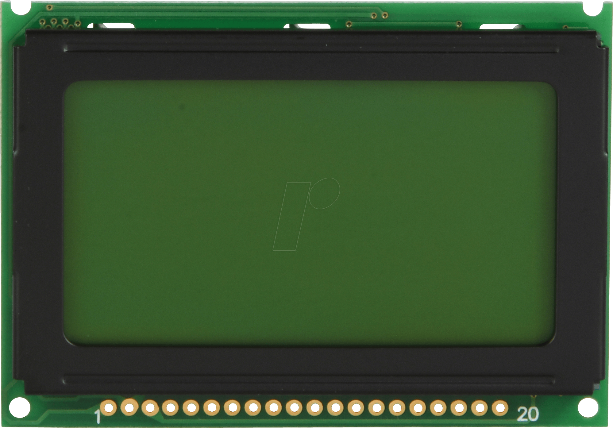 LCD-128X64GN AB - LCD-Grafikdisplay, 128x64 Pixel, ge/gn, m.Bel.