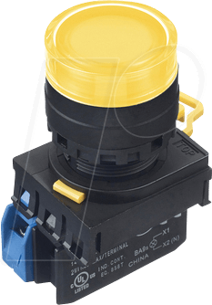 ID YW1LAF2E10Q4Y - Beleuchteter Einbautaster YW, 22 mm , 1 NO, schwarz