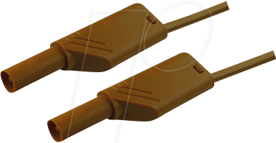 MLS WS 100 25 BR - Messleitung, 2,5 mm², 1,0 m, braun, gesichert