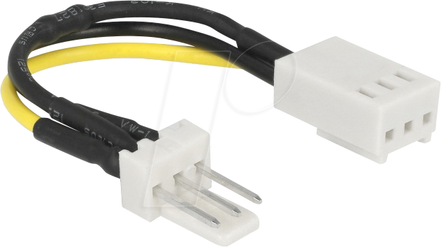 DELOCK 83656 - Lüfter Stromkabel 3 Pin auf 3 Pin, Drehzahlreduzierung, 8 cm