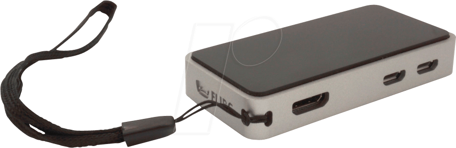 RPIZ CASE ALU BS - Gehäuse für Raspberry Pi Zero, Alu, schwarz/silber