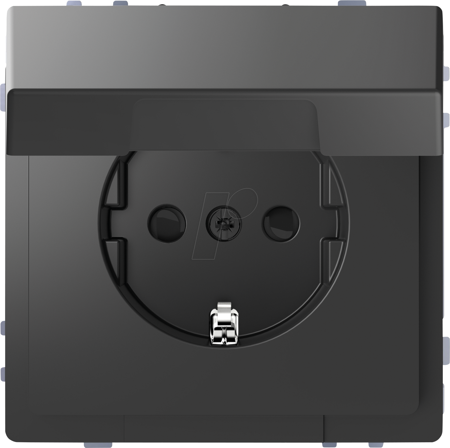 Thumbnail - ME MEG2310-6034 - Schutzkontakt-Steckdose, Klappdeckel, Anthrazit, System Design