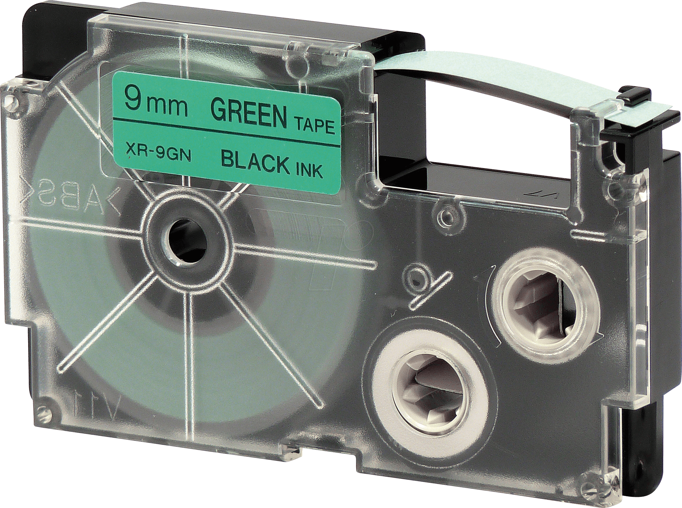 CASIO XR-9GN1 - Schriftband, 9 mm x 8 m, schwarz/ grün