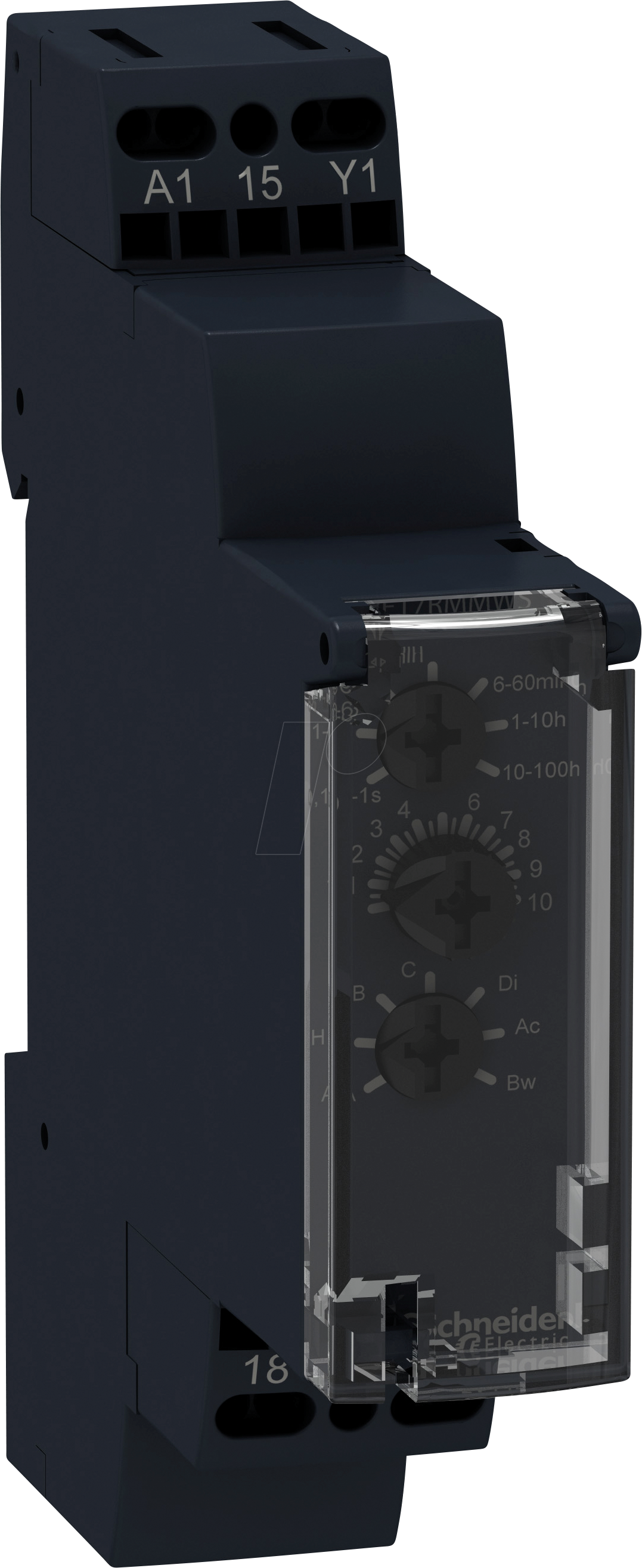 RE17RMMW - Zeitrelais 10 Funktionen, 0,1 s-100 h, Relais 1 W, 12-240VAC/DC