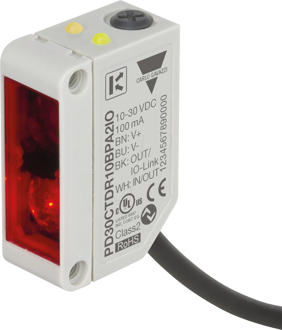 PD30CTDR10BPA2IO - Reflexionslichttaster, NPN/PNP, Schließer, 0-1000mm, Kabel