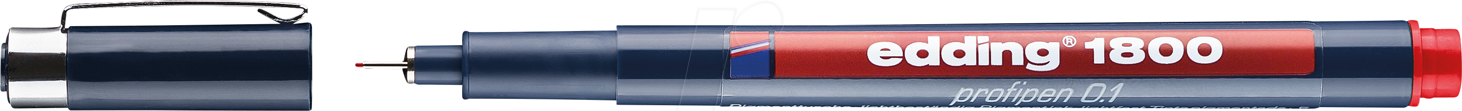 EDDING 1800-01RT - Präzisionsfeinschreiber, 0,1 mm, rot
