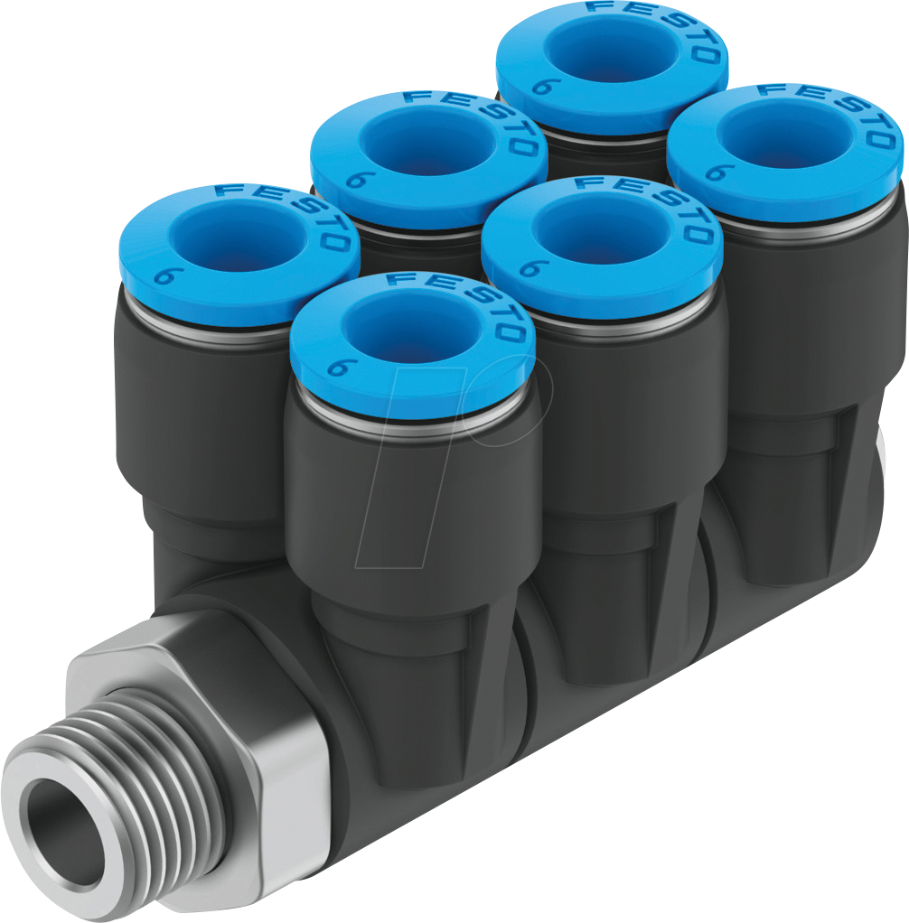 FESTO 153241 - Mehrfachverteiler, mit Außengewinde R1/8, Abgänge: 6 Ø 4 mm