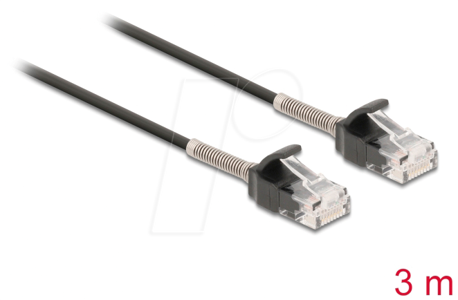 Thumbnail - DELOCK 87020 - Patchkabel RJ45 Cat.6a UTP mit Knickschutz 3 m schwarz