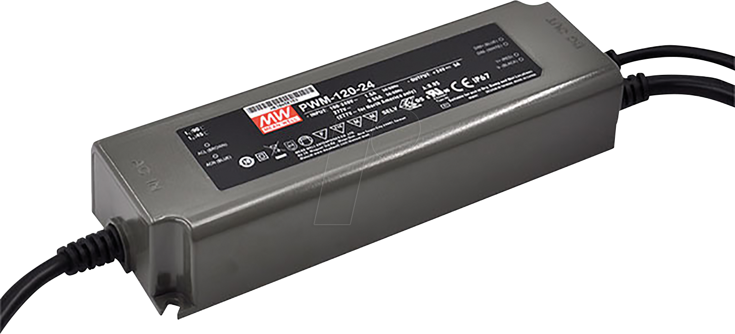 MW PWM-120-12BLE - LED-Netzteil, IP67 120 W, 12 V, 10 A, Casambi