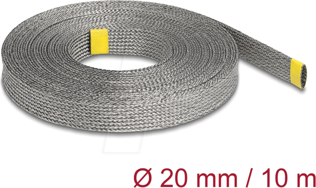 Thumbnail - DELOCK 20940 - Geflechtschlauch zur EMI Abschirmung dehnbar 10 m x 20 mm