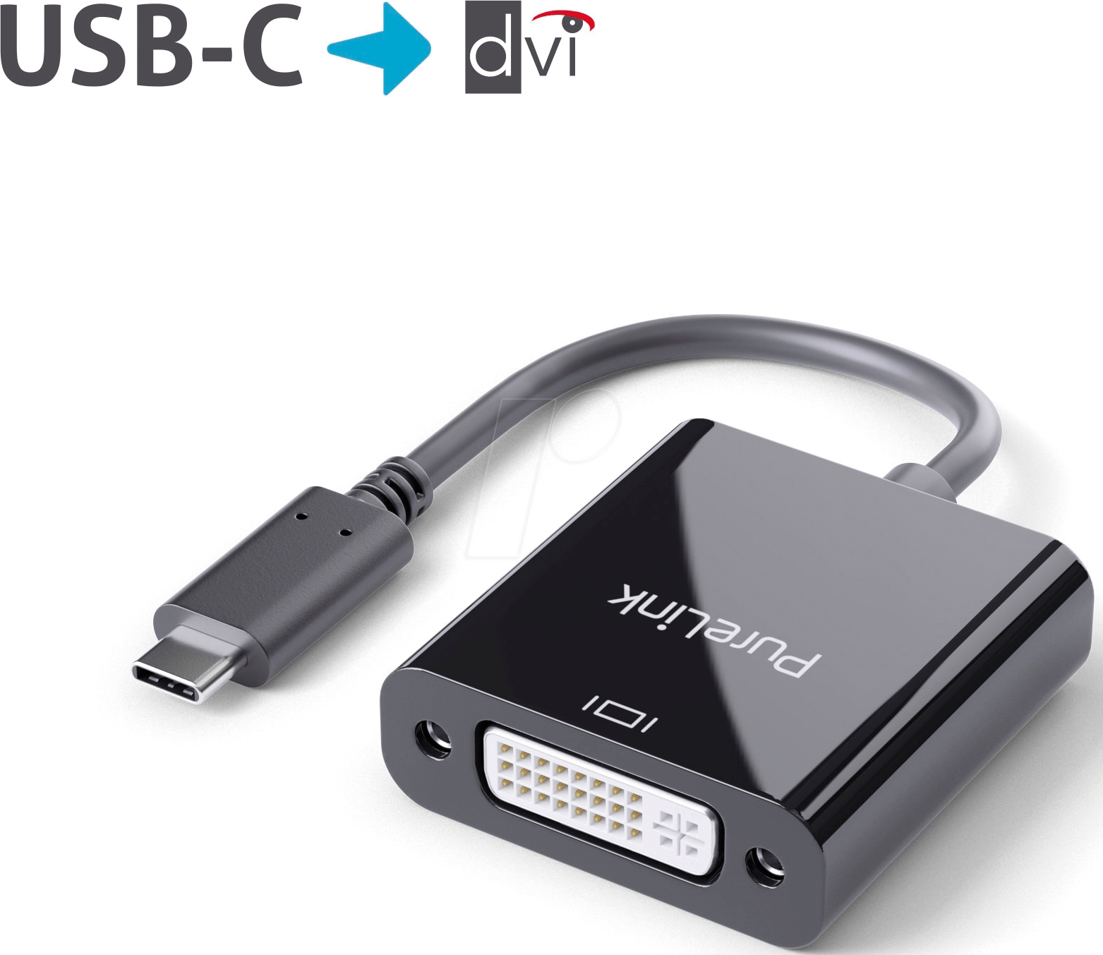 PURE IS191 - USB-C auf DVI Adapter - 1080p - iSerie 0,10m