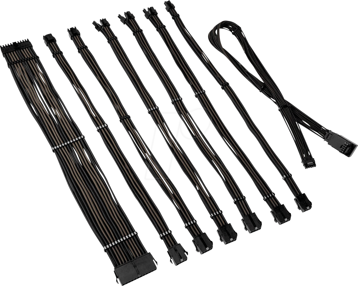 KOLINK 05730 - Kolink Core Pro Kabelset 12V-2x6 Typ 1 - schwarz/dunkelgrau