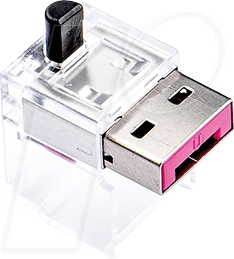 SK NC03P1PK - Kabel Schloss, RJ45, 12 Stück, pink
