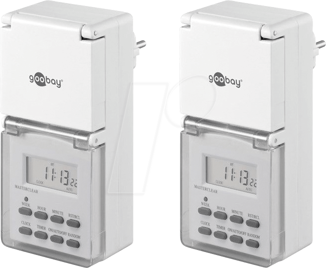 GOOBAY 55545 - Zeitschaltuhr, digital, außen, 2 Stück