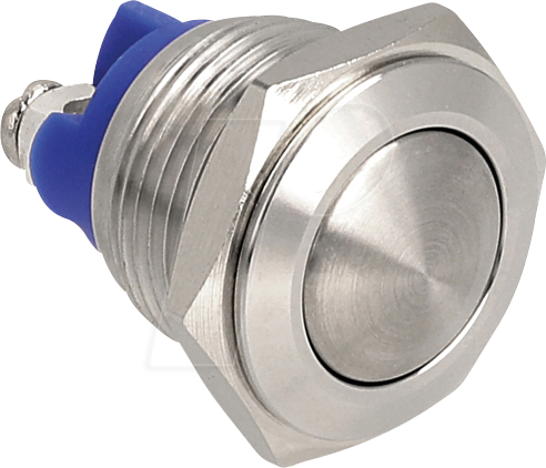 DELOCK 22037 - Drucktaster zum Einbau 16 mm 2 x Schraubklemme Taster gewölbt