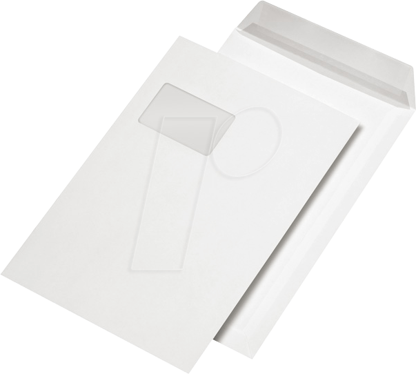 UMS 3550-250 - Versandtaschen mit Fenster, DIN C4, selbstklebend, weiß