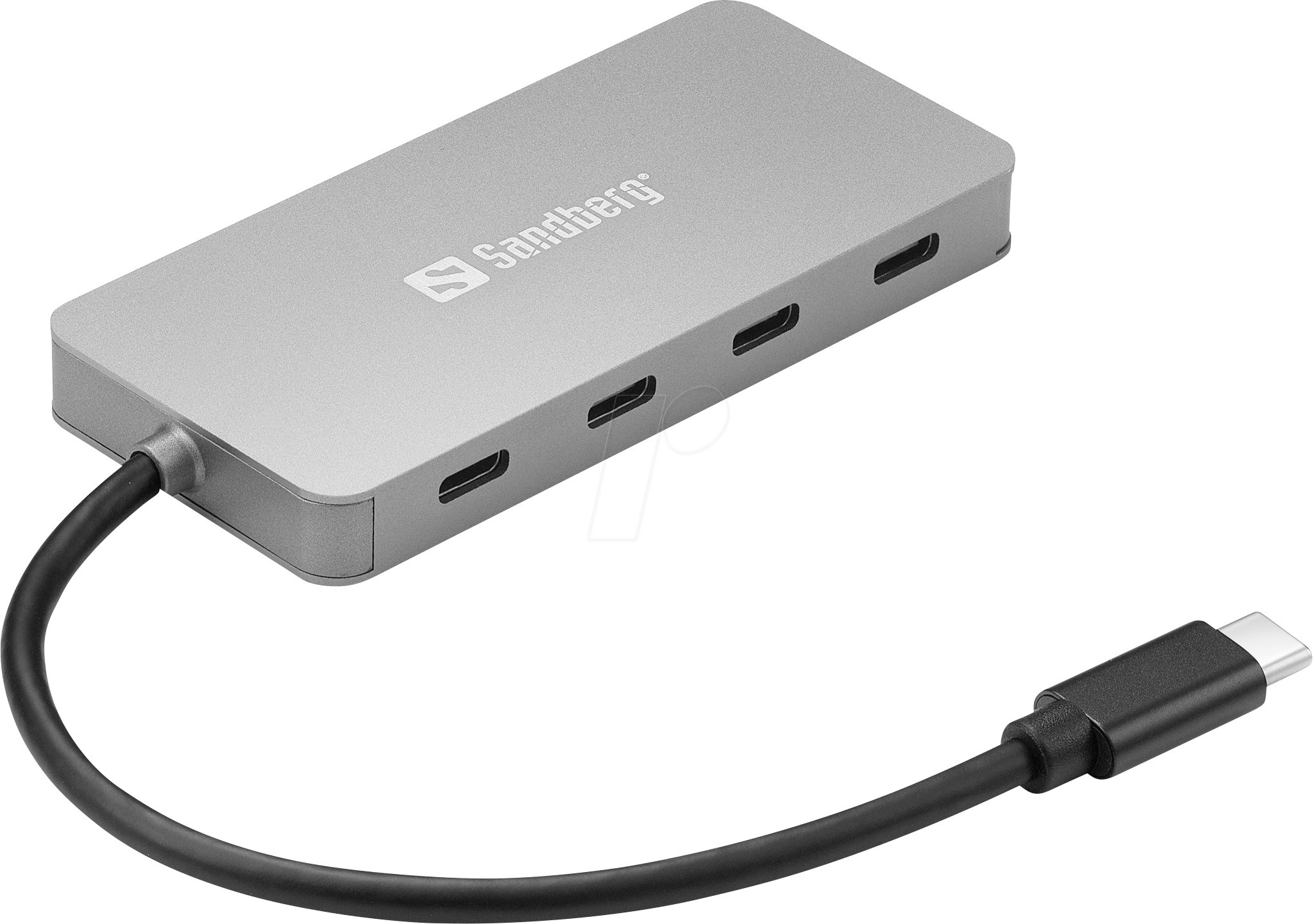 SANDBERG 136-41 - USB 3.1 4-Port USB-C Hub, Aluminium, USB-C-Kabel