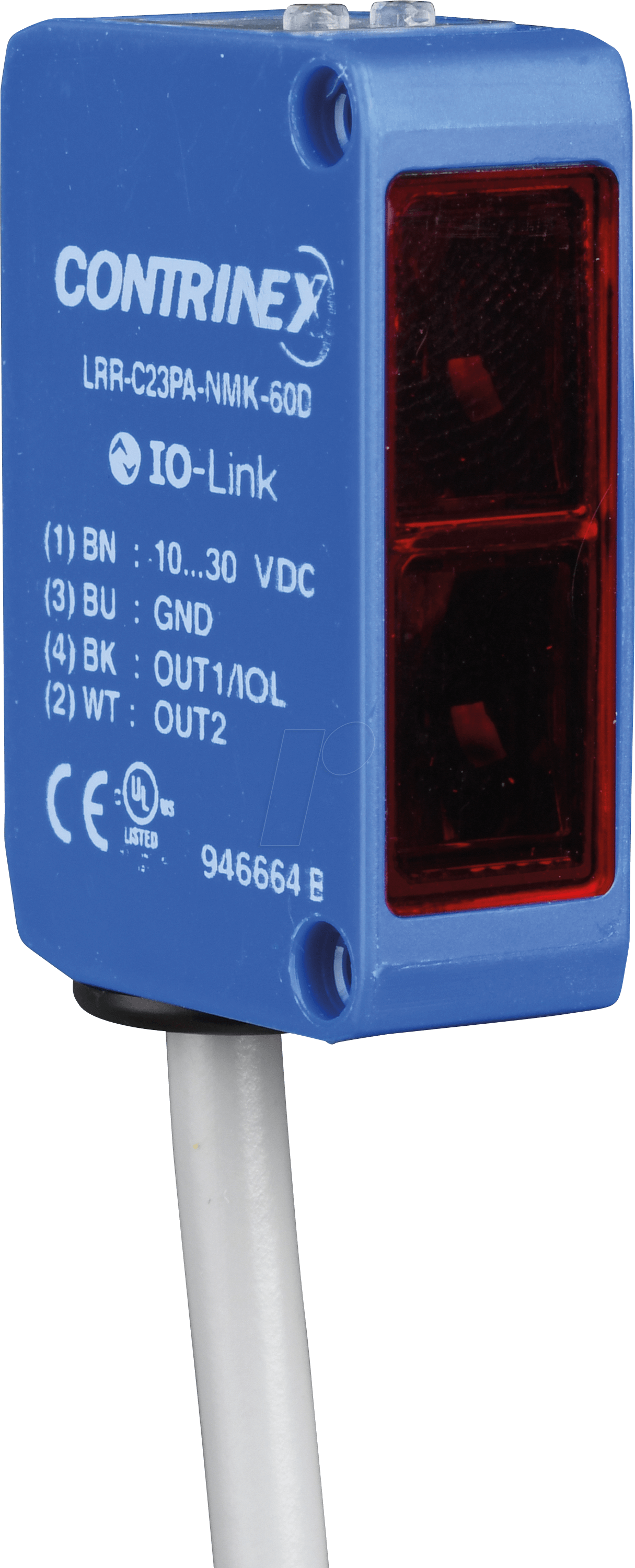 LRR C23PA NMK60D - Lichttaster, 30 - 6000 mm, PNP, Dunkel-An/IO-Link, SA