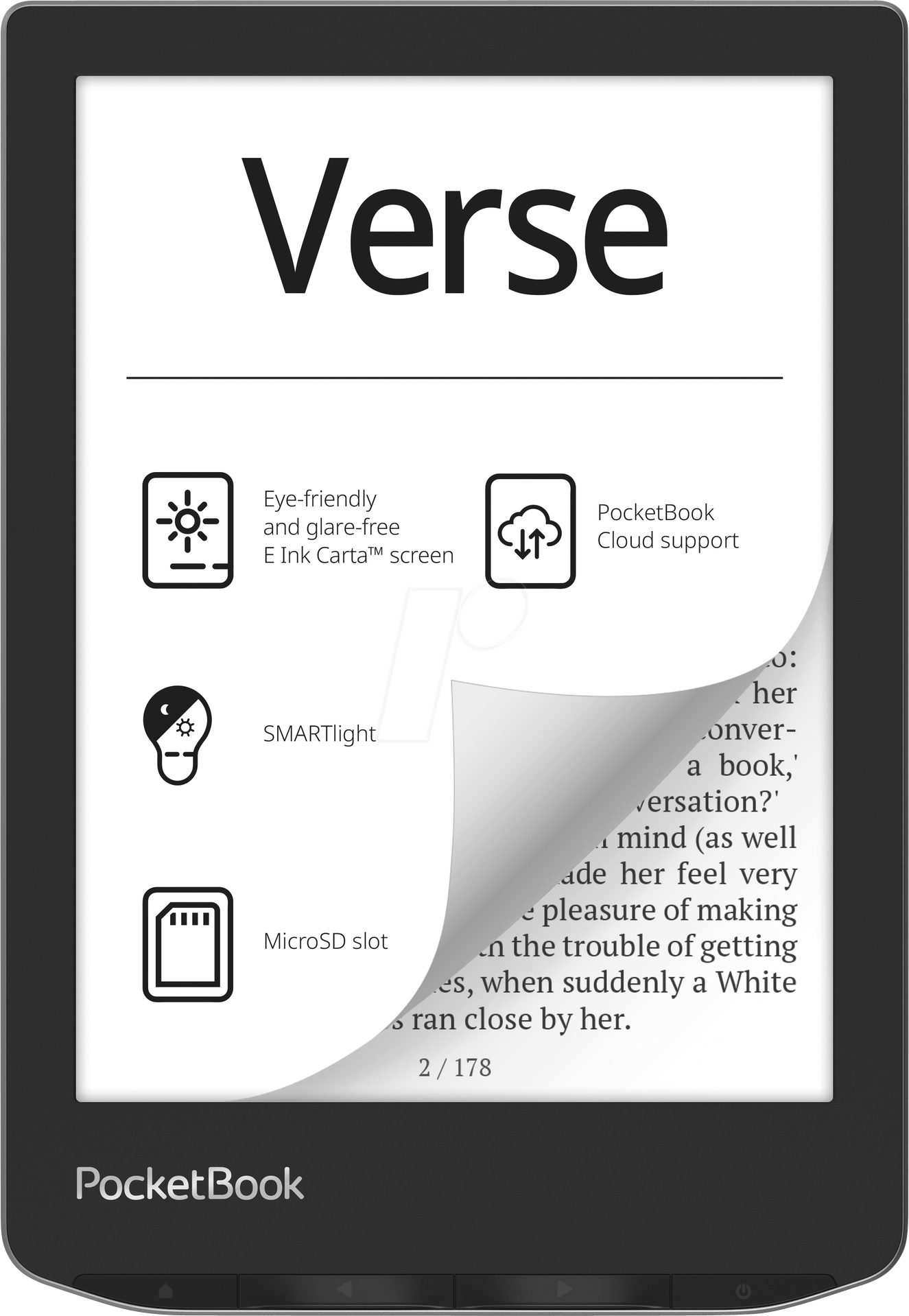 Thumbnail - POCKETBOOK 629-M - E-Book-Reader Verse, Mist Grey