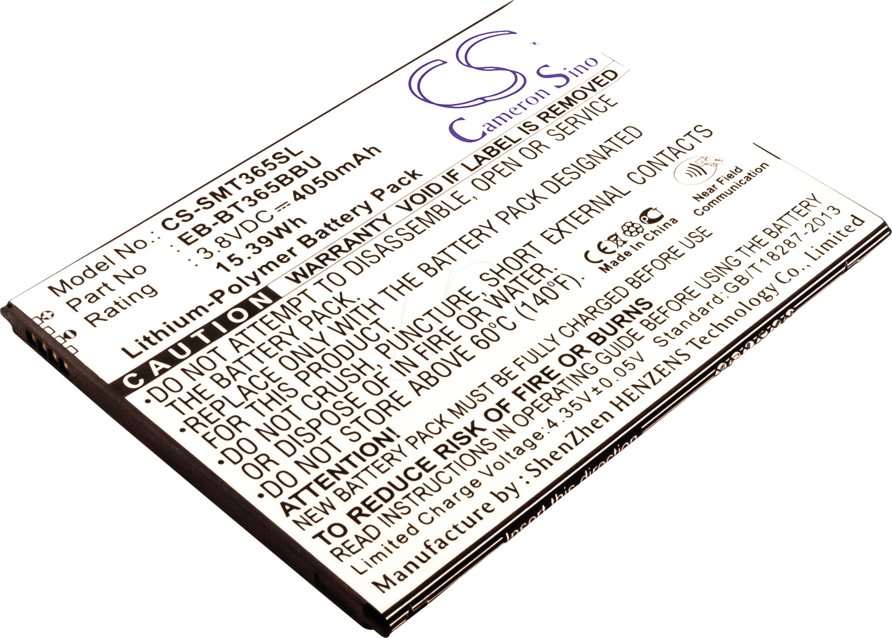 AKKU 30775 - Tablet-Akku für Samsung-Geräte, Li-Po, 4050 mAh