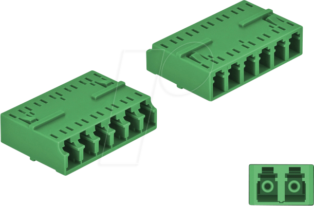 DELOCK 87925 - LWL Kupplung LC / LC Hexaplex, grün