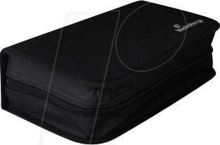 MR BOX55 - Archivierungsmappe für 96 Discs, Nylon, schwarz