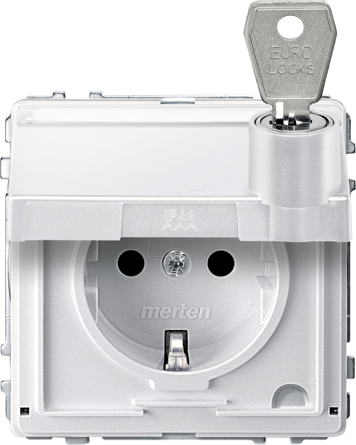 MERTEN 2317-7219 - Steckdose, Klappdeckel, abschließbar, 10 gleichen Schließungen