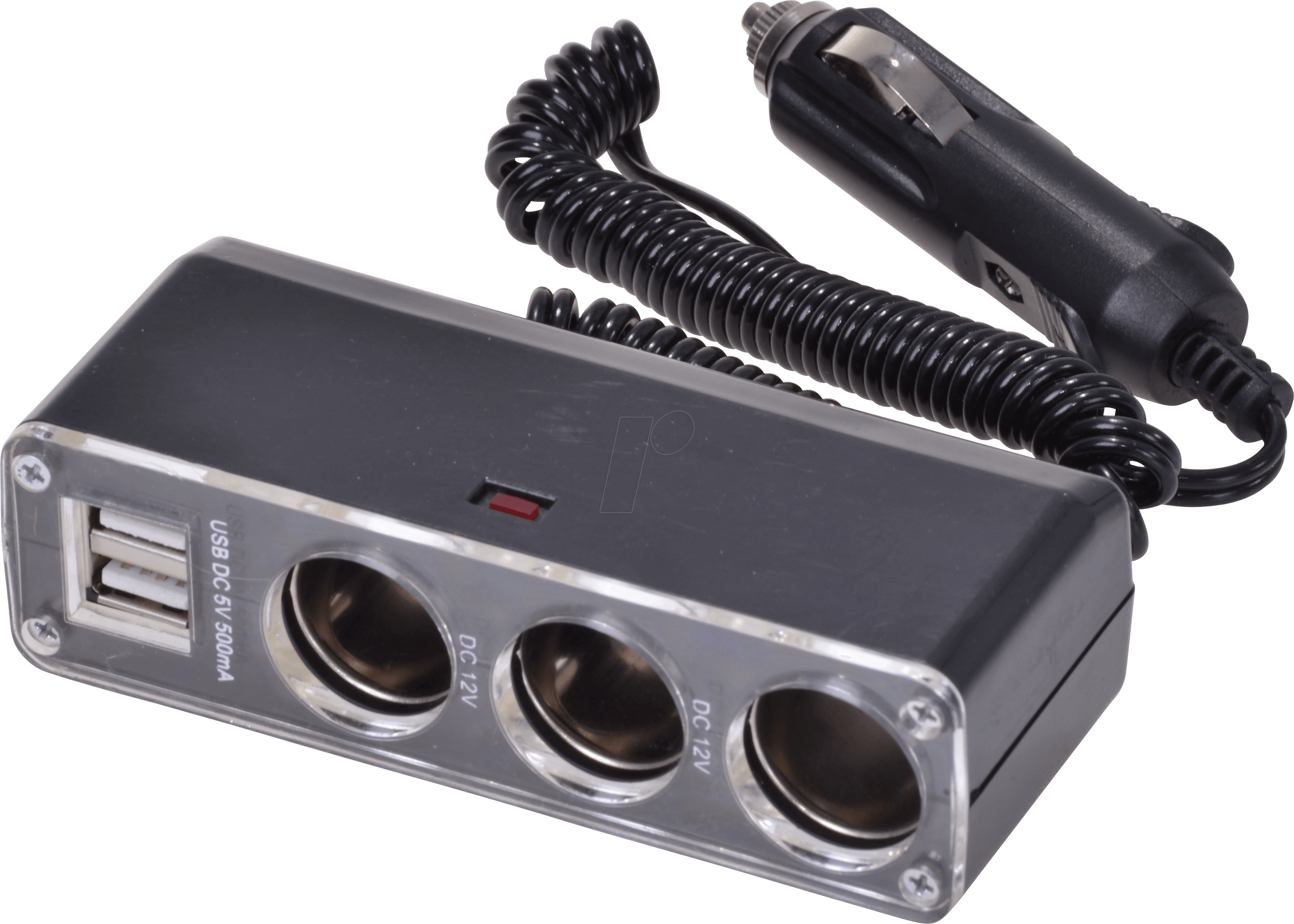 KFZ 36642 - KFZ - Steckdose, 3-fach + 2x USB, 12V