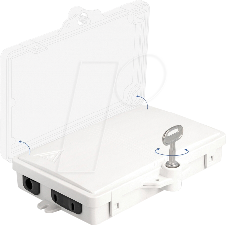 DELOCK 87899 - LWL Wandverteiler, IP65, 2 Port, weiß