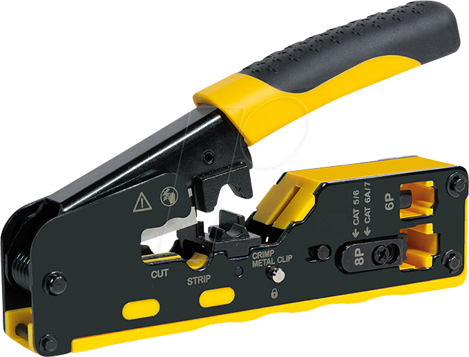 LOGILINK WZ0060 - Crimpzange für Cat.5/Cat.6/Cat.6a/Cat.7/RJ11/RJ12