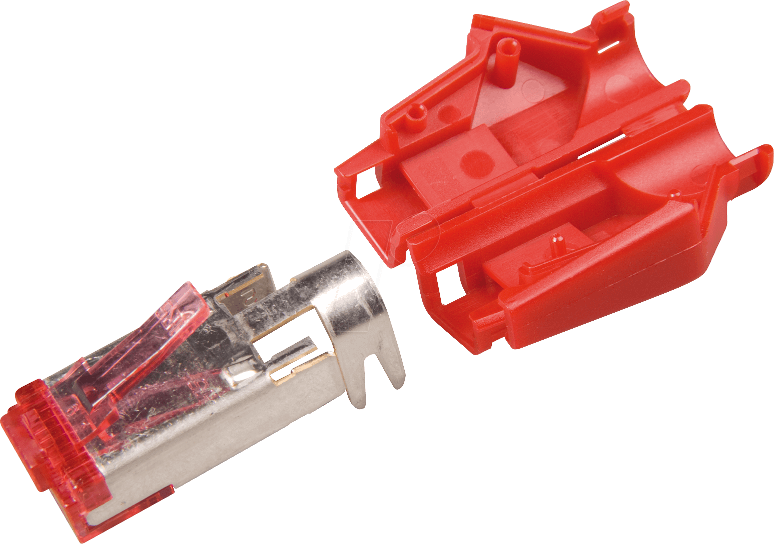 HIROSE CAT6 RT - RJ45 Hirose Stecker Cat-6, TM21, rot