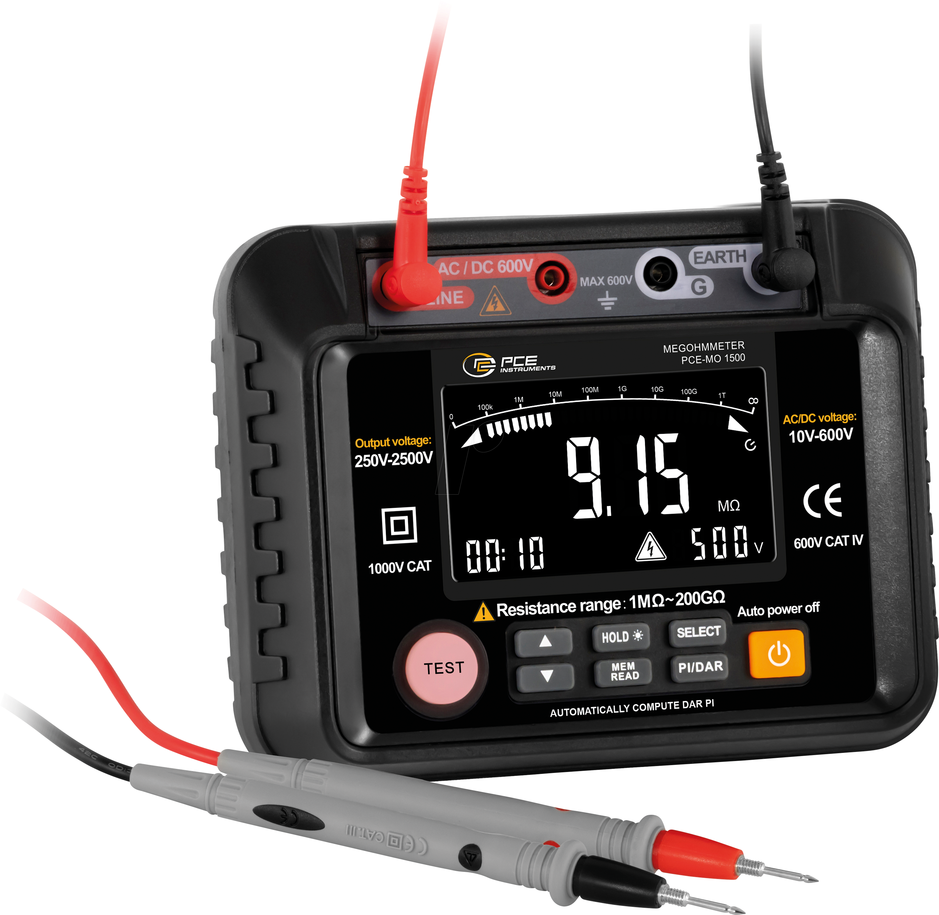 PCE MO 1500 - Megohmmeter PCE-MO 1500