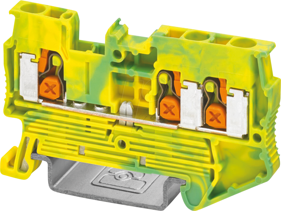 XT 2,5 TWIN PE - Schutzleiter-Reihenklemme, XT 2,5 TWIN - grün-gelb