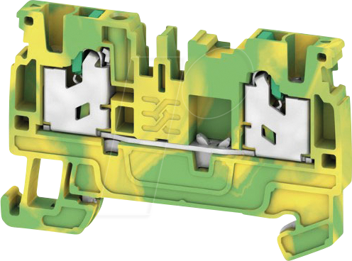 S2C 2.5 PE - Durchgangsklemme SNAP-IN, S-Reihe - grün/gelb