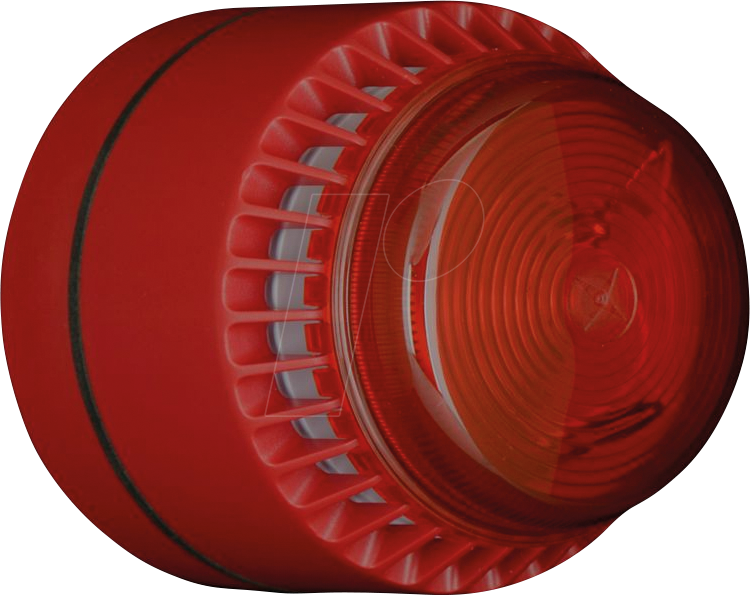 FLSVRLRS12SEPSW - Flashni, rot, rote Linse, Shallow Base, 12V DC