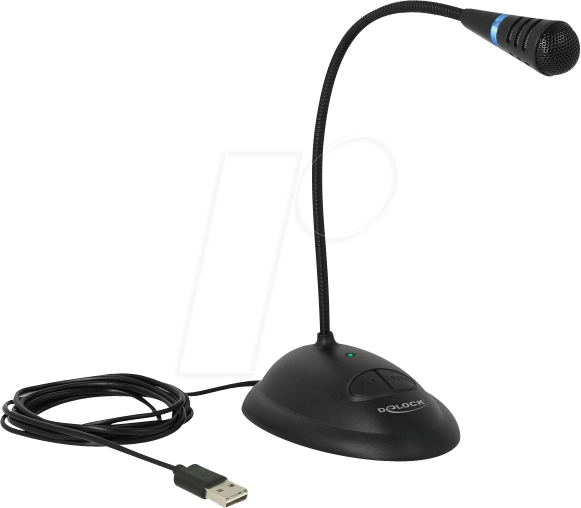 DELOCK 65871 - Mikrofon, USB, Standfuß, Mute Taste