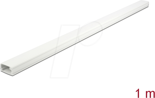DELOCK 20721 - Kabelkanal mit Deckel selbstklebend 26 x 13 mm - Länge 1 m weiß