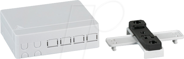 FTTH-BOX-IN-5 - FTTH Anschlussbox 4-fach, indoor, Hutschiene