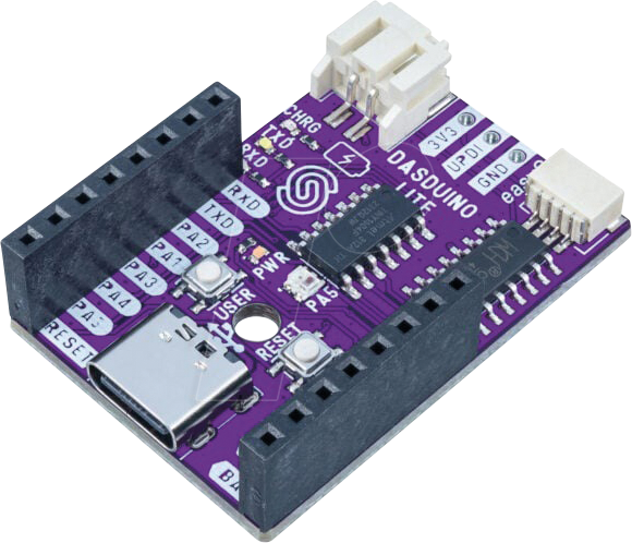 DASDUINO LITE FH - Dasduino LITE, Arduino IDE, ATtiny1604, USB-C, mit Buchsenleiste