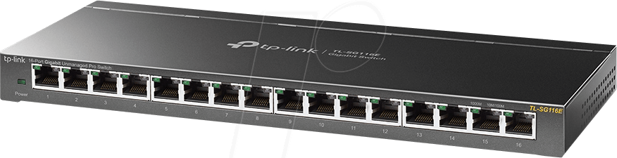 Thumbnail - TPLINK TL-SG116E - Switch, 16 Port, Gigabit Ethernet