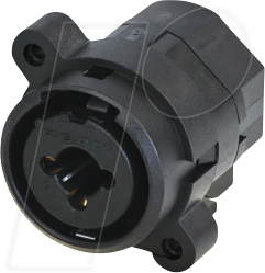 REAN RCJ10FI-V0 - XLR Einbaubuchse 3-polig kombiniert mit 6,35mm Klinkenbuchse ste