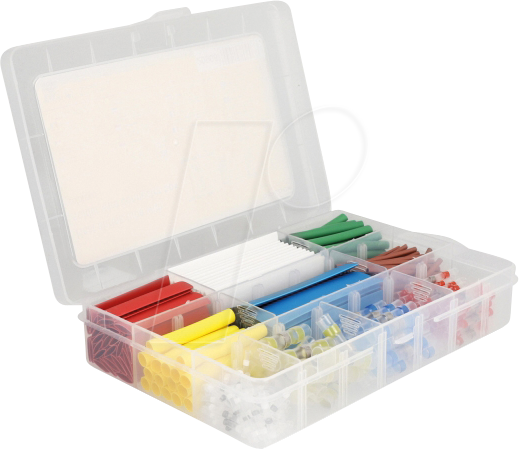 DELOCK 20908 - Schrumpfschlauch mit Sortimentsbox 308-teilig farbig