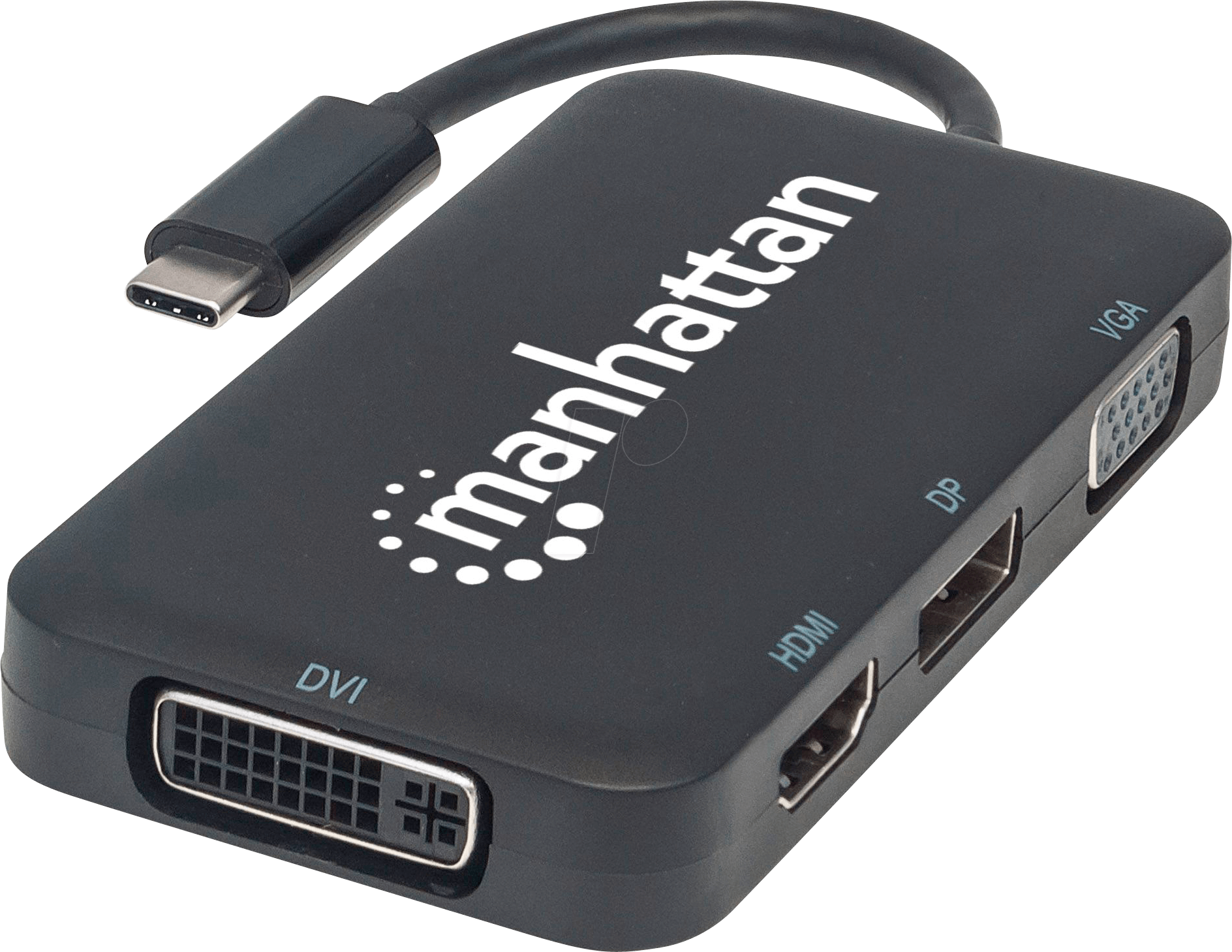MANHATTAN 152600 - USB 3.1 Type-C 4-in-1 Audio/Video-Konverter, HDMI/DisplayPort/VG