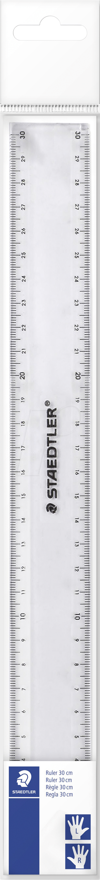 STAEDTLER 562300 - Lineal, 30 cm, transparent