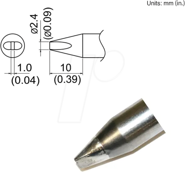 HAK T33-SSD24 - Aktiv-Lötspitze T33-SSD24, 2,4 mm, meißel