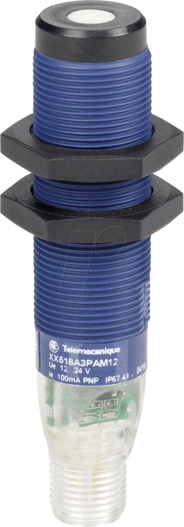 XX518A3PAM12 - Ultraschall-Sensor, PNP-NO, M18, 0,5 m, 12-24 V