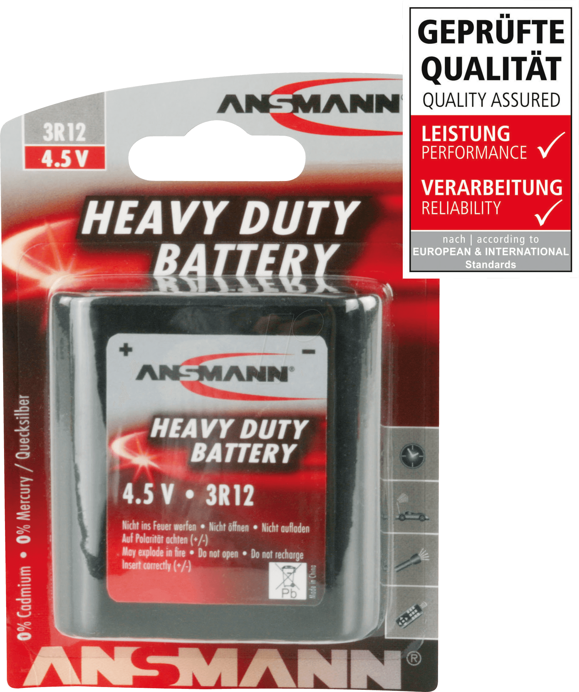 ANS ZK 3R12A - Zink-Kohle Batterie, 3R12, 1er-Pack